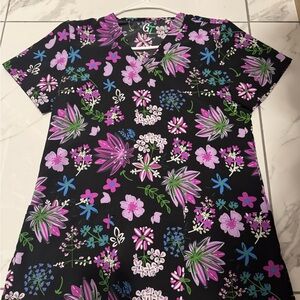 Floral Black Women's Top
